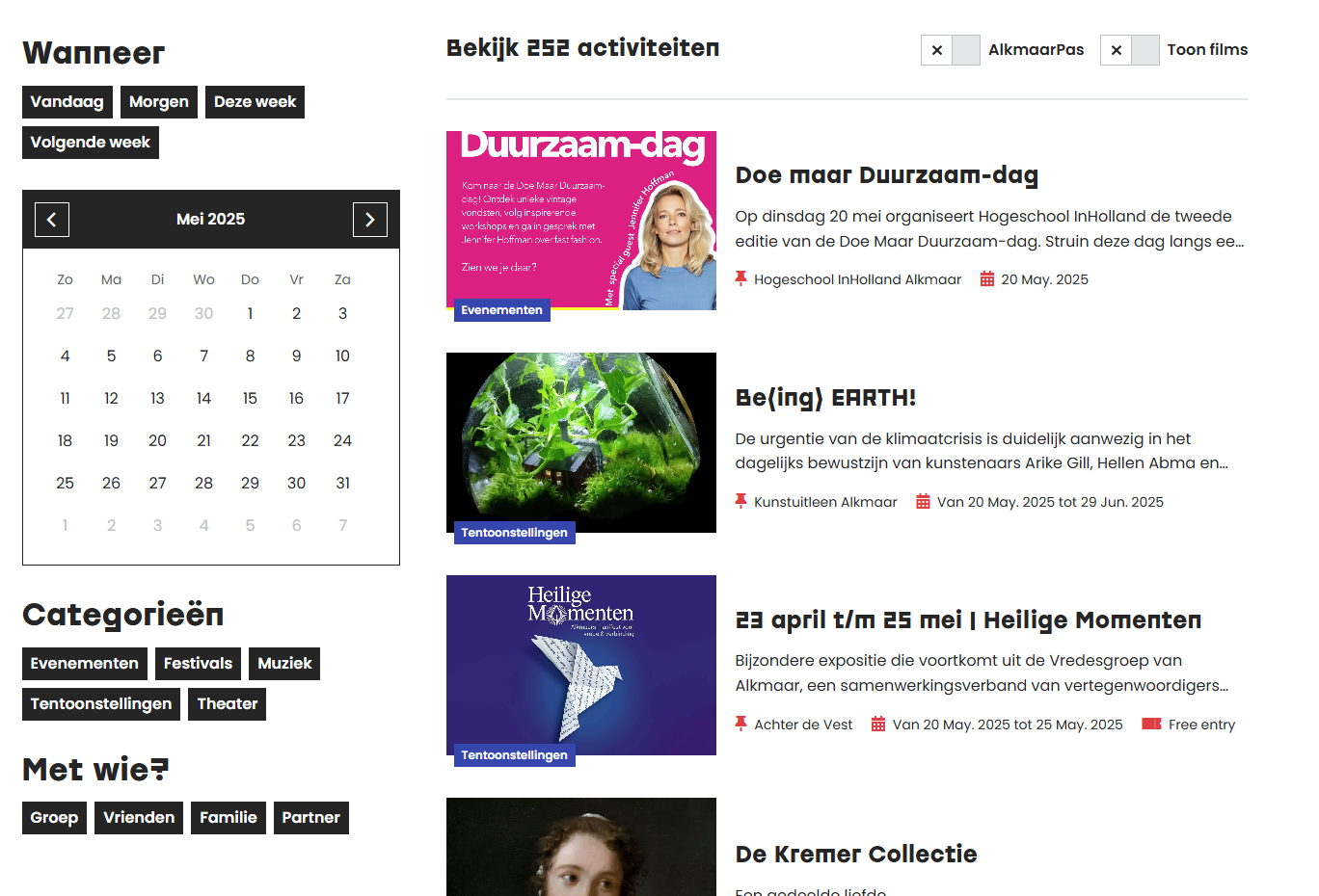 UITagenda website inalkmaar.nl